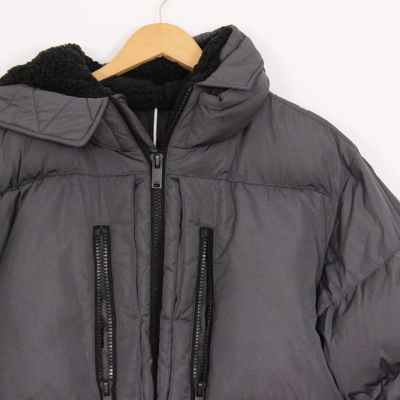 DKNY Mens Ultra Loft Full Length Quilted Parka with Sherpa Lined Hood - Picture 3 of 7